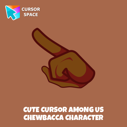 Cute Cursor Among Us Chewbacca Character
